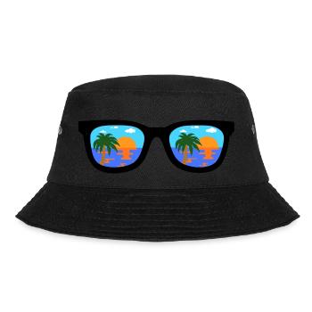 Sonnenbrille in schwarz - cool, stylisch - Bucket Hat - Schwarz - Vorne - Lela (165cm)