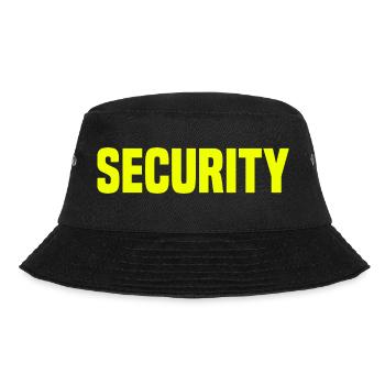 Security Bodyguard Sicherheitsdienst Türsteher - Bucket Hat - Schwarz - Vorne - Lela (165cm)