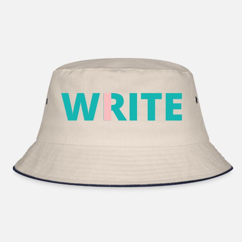 I in Write Single Word Design Self Reflective Bucket Hat