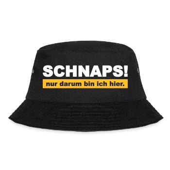 Schnaps! - Bucket Hat - Schwarz - Vorne - Lela (165cm)
