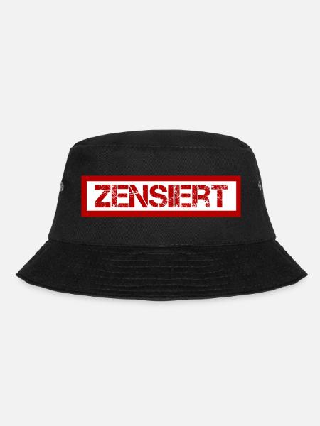 Zensiert Zensurbalken Design - Bucket Hat - Schwarz