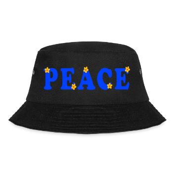 Peace Ukraine, Frieden - Bucket Hat - black - Front - Lela (165cm)