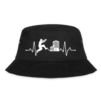 Parkour Freerunning Traceur - Bucket Hat - Schwarz - Vorne - Lela (165cm)