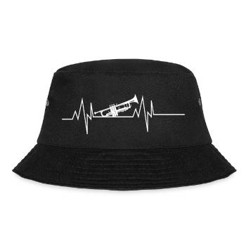 Trompetenherzschlag - Bucket Hat - Schwarz - Vorne - Lela (165cm)