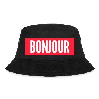 HELLO! - Limited edition - Bucket Hat - black - Front - Lela (165cm)