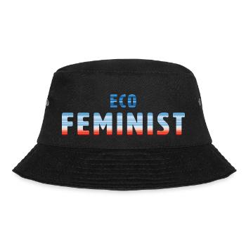 Eco Feminist | Warming Stripes - Bucket Hat - Schwarz - Vorne - Lela (165cm)