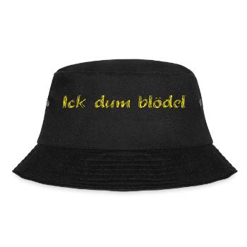 Ick dum blödel - Bucket Hat - Schwarz - Vorne - Lela (165cm)
