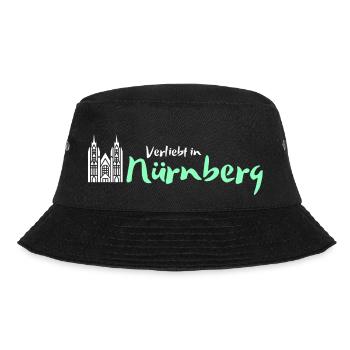 Verliebt in Nürnberg - Bucket Hat - Schwarz - Vorne - Lela (165cm)
