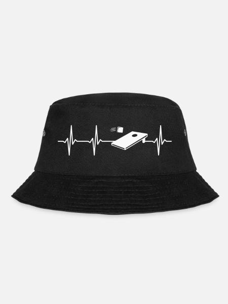 Cornhole Herzschlag - Bucket Hat - Schwarz