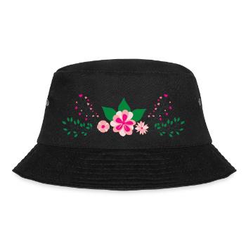 Flower Blume Pflanze - Bucket Hat - Schwarz - Vorne - Lela (165cm)