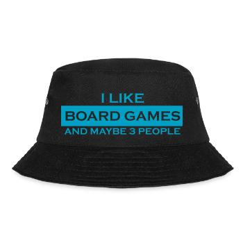 boardgame chess backgammon game night - Bucket Hat - Schwarz - Vorne - Lela (165cm)