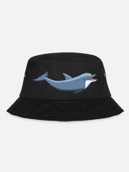 Meerestiere - Bucket Hat - Schwarz
