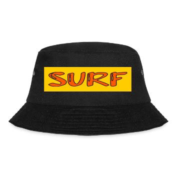 SURFING. FISH. BEACH. SEA. OCEAN. HUMOR. HOLIDAY - Bucket Hat - black - Front - Lela (165cm)