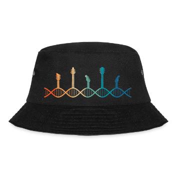 die Gitarre liegt in meiner DNA - Bucket Hat - Schwarz - Vorne - Lela (165cm)