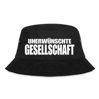 UNERWÜNSCHTE GESELLSCHAFT - Bucket Hat - Schwarz - Vorne - Lela (165cm)