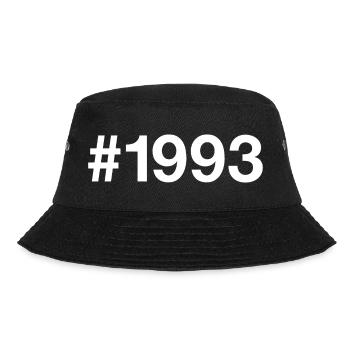 1993 Jahrgang 33 Jahre alt 33. Geburtstag - Bucket Hat - Schwarz - Vorne - Lela (165cm)