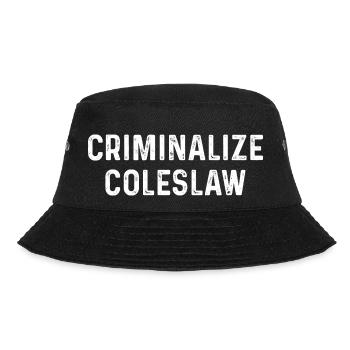 Krautsalat kriminalisieren - Bucket Hat - Schwarz - Vorne - Lela (165cm)