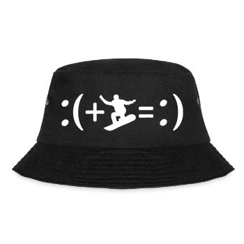 Snowboarding makes me happy, happiness formula - Bucket Hat - black - Front - Lela (165cm)