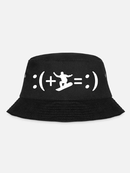 Snowboard macht mich glücklich, Glücks-Formel - Bucket Hat - Schwarz