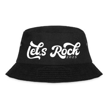 Let's Rock 2025, Retro Aesthetic Tee - Bucket Hat - black - Front - Lela (165cm)