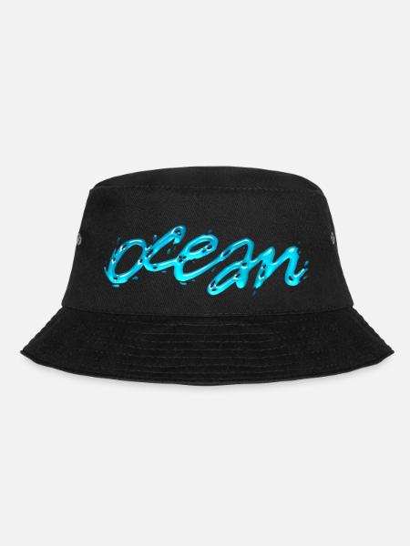 Ozean Textkunst - Bucket Hat - Schwarz