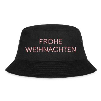 Frohe Weihnachten Candy Cane - Bucket Hat - Schwarz - Vorne - Lela (165cm)