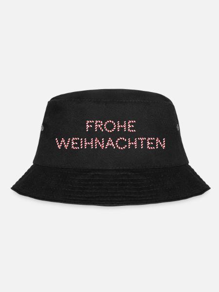 Frohe Weihnachten Candy Cane - Bucket Hat - Schwarz