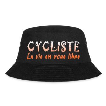 CYCLIST Freewheeling life cycling bicycles - Bucket Hat - black - Front - Lela (165cm)