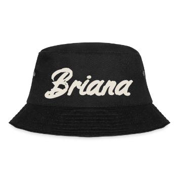 Briana Naming Name Tag Name Day - Bucket Hat - black - Front - Lela (165cm)
