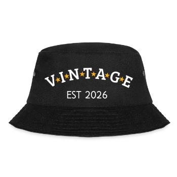 Jahrgang ist 2026 - Bucket Hat - Schwarz - Vorne - Lela (165cm)