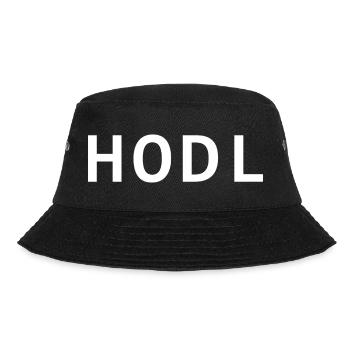 HODL, small, white - Bucket Hat - Schwarz - Vorne - Lela (165cm)