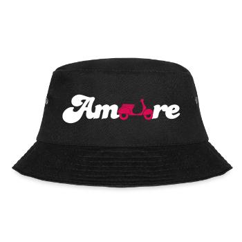 Amore Love Love Italy Fan Roller Police Cursive - Bob - noir - Devant - Lela (165cm)