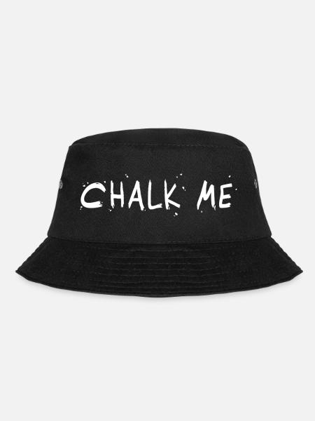 Chalk Me, Chalk Lettering - Boulder/ Climbing Pun - Bucket Hat - black