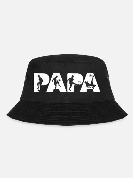 Fußball Papa Lustig Papa Fußball Vatertag Sport - Bucket Hat - Schwarz