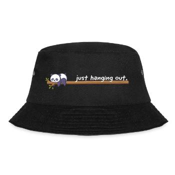Just Hanging Out – Cute Panda Chill Design - Bucket Hat - black - Front - Lela (165cm)