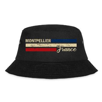 France - Montpellier - France - Flag - Bucket Hat - black - Front - Lela (165cm)