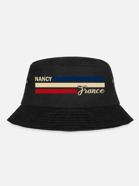 France - Nancy - Frankreich - Flagge - Streifen - Bucket Hat - Schwarz