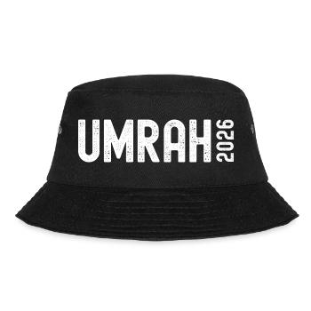 UMRAH 2026 Muslim Pilgrimage Family Group Uniform - Bucket Hat - black - Front - Lela (165cm)