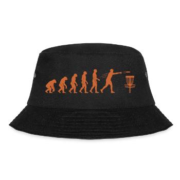 Disc Golf Evolution Funny Disc Golfer Flying Disc - Bucket Hat - black - Front - Lela (165cm)