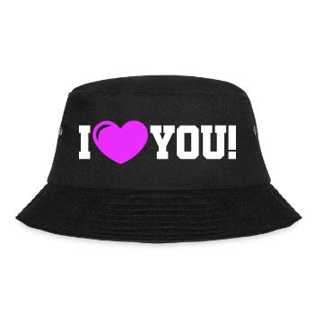 I love you - Ich Liebe Dich - Bucket Hat - black - Front - Lela (165cm)