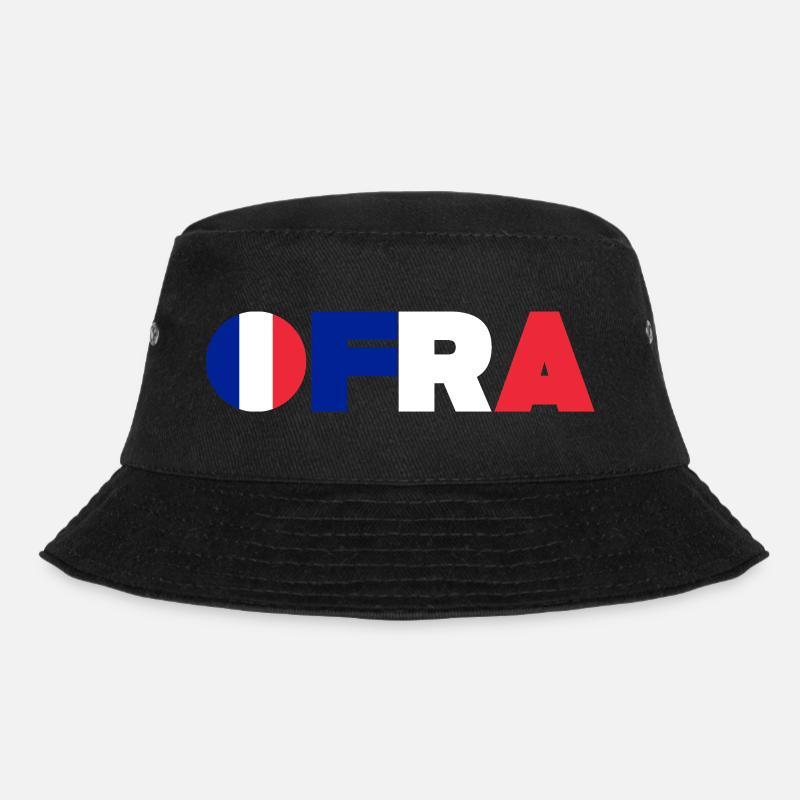 Frankreich - Bucket Hat - Schwarz