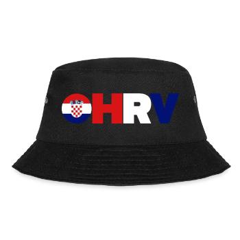 Kroatien - Bucket Hat - Schwarz - Vorne - Lela (165cm)