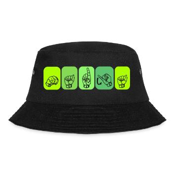 Nadja (Name) - DGS Streetwear - Bucket Hat - black - Front - Lela (165cm)