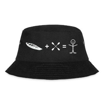 Funny Kayaking Kayaker Canoeing Kayaking Lover - Bucket Hat - Schwarz - Vorne - Lela (165cm)