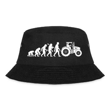 Tractor Tractor Evolution Farmer Farmer Retro - Bucket Hat - black - Front - Lela (165cm)
