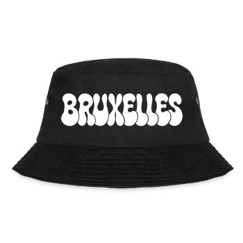 Brüssel Blasen Großer Tippfehler Weiß - Bucket Hat - Schwarz - Vorne