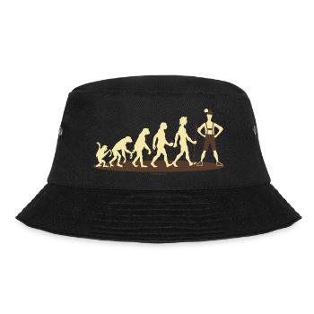 Evolution Bayer - RAHMENLOS Geschenk - Bucket Hat - Schwarz - Vorne - Lela (165cm)