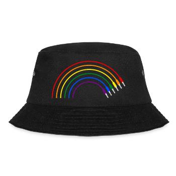 RAINBOW - Bucket Hat - Schwarz - Vorne - Lela (165cm)