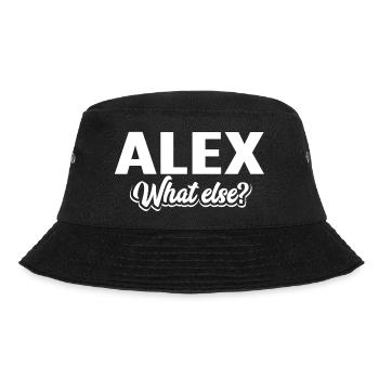 ALEX - we - Bucket Hat - Schwarz - Vorne - Lela (165cm)