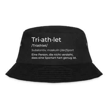 Triathlet - Bucket Hat - Schwarz - Vorne - Lela (165cm)